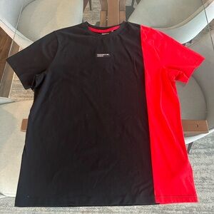 Porsche Design Black and Red Short Sleeve Tee